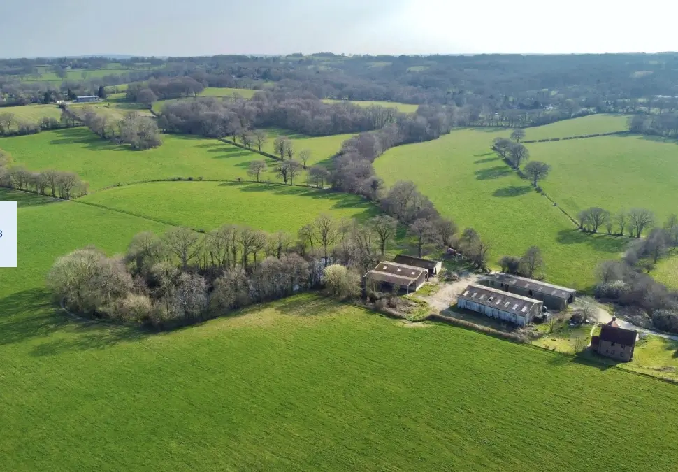 Drone view of UK land for development