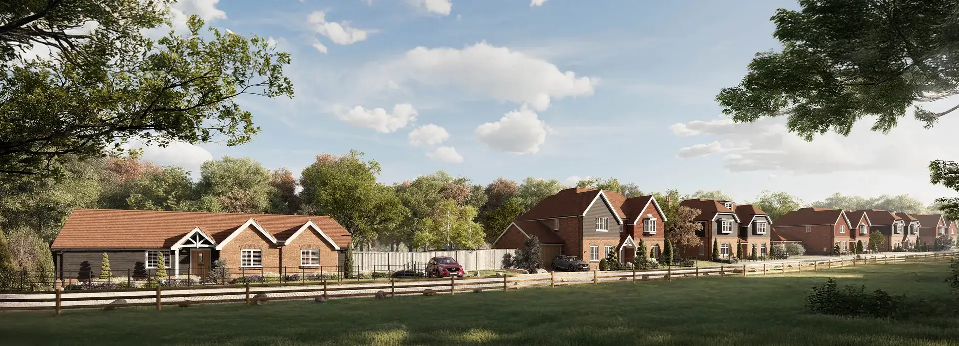 UK housing street scene
